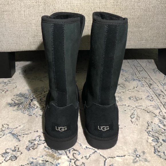 UGG Michelle Boots Shearling Mid Calf in Black - Picture 4 of 7